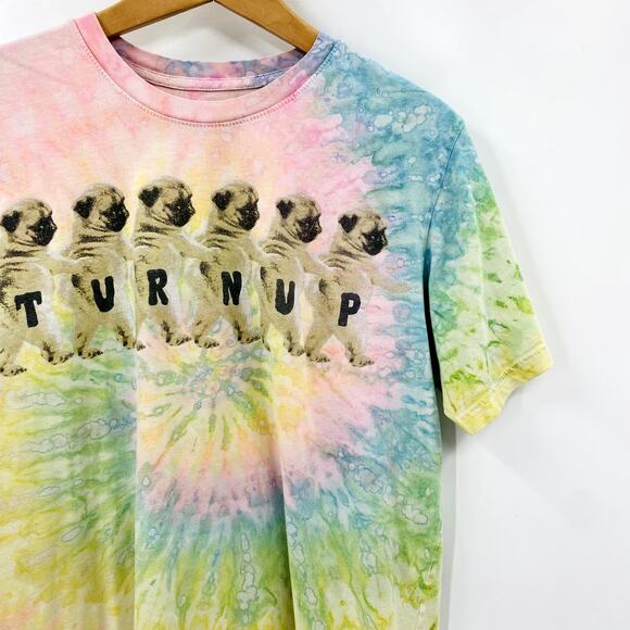 UNIF Pug Conga Line Turnup Tie Dye Tee - Picture 2 of 8